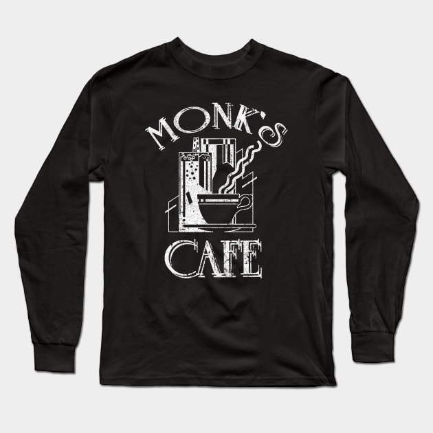 Monk's Cafe Long Sleeve T-Shirt by huckblade